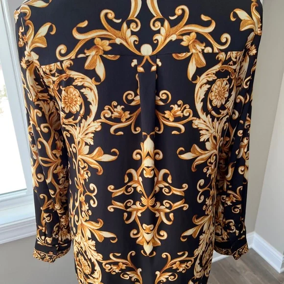 Black and gold tunic blouse - Picture 3 of 7